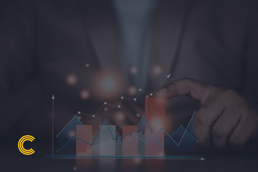 Data-driven performance growth chart illustrating pipeline optimization and operational improvement.
